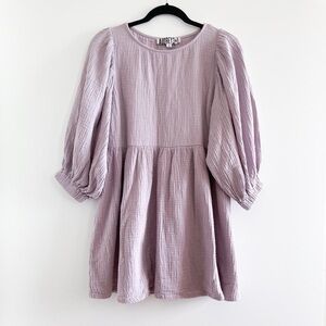 Audrey Gauze Puff Sleeve Dress
